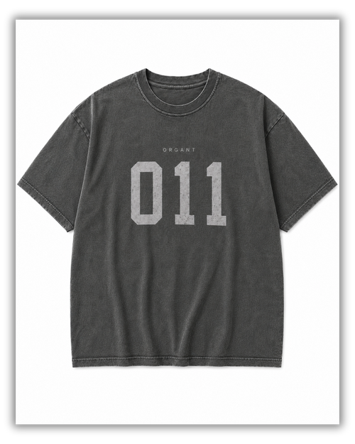 ORGANT 011 Washed Oversized Tee – Graphite