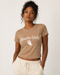ORGANT Matcha Girly Cropped Tee – Nude Mocha