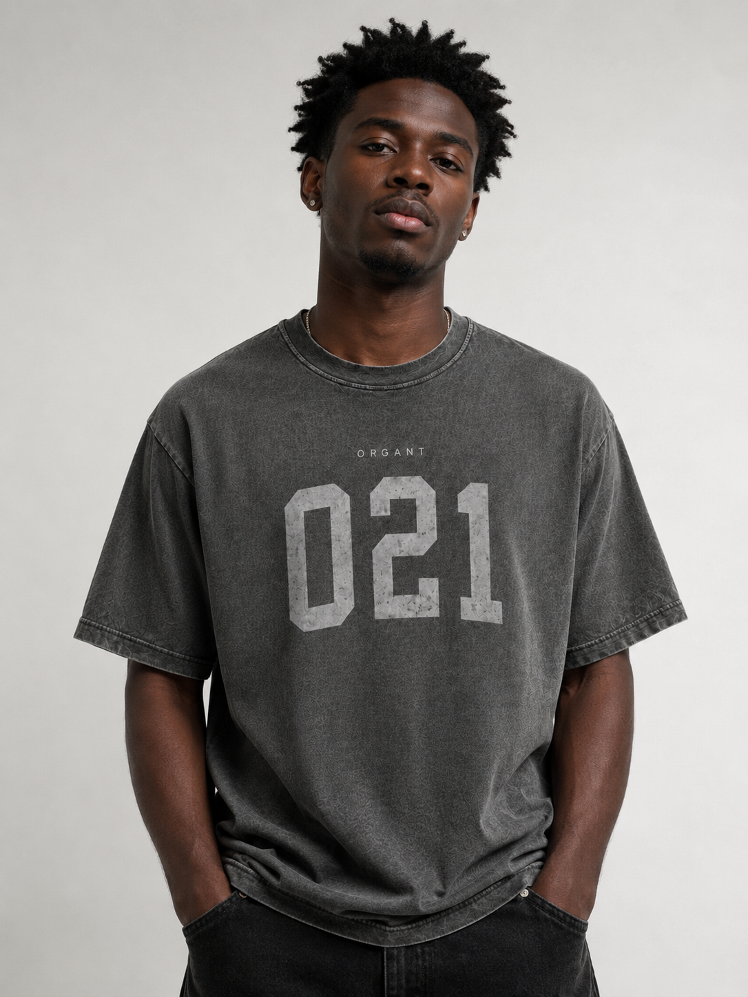 ORGANT 021 Washed Oversized Tee – Graphite