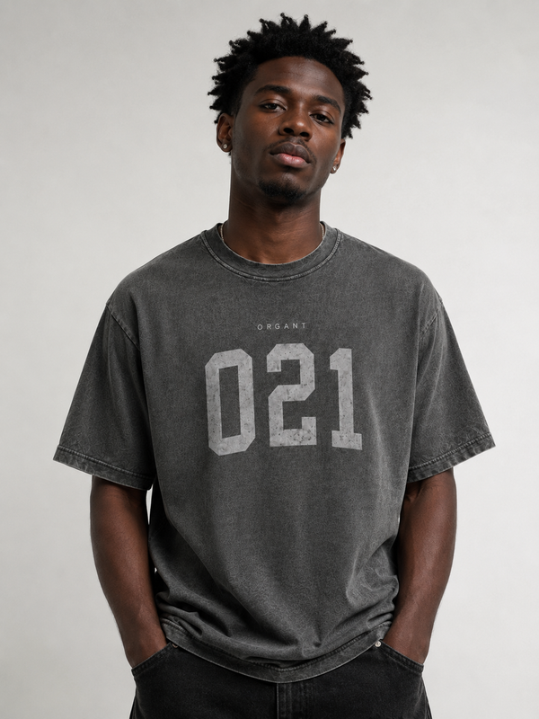 ORGANT 021 Washed Oversized Tee – Graphite