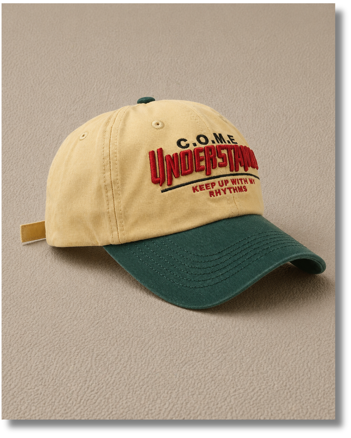 ORGANT VINTAGE Crest Cap – Sand & Forest